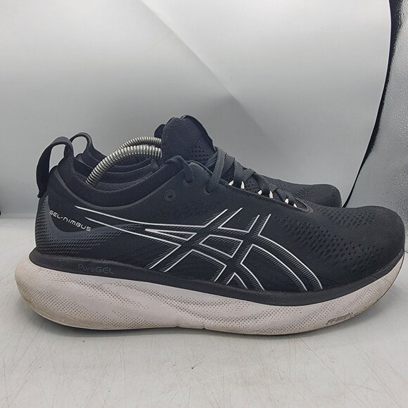 Asics Gel Nimbus 25 Mens Size 11 Running Shoes Black White Athletic Outdoors main image 13